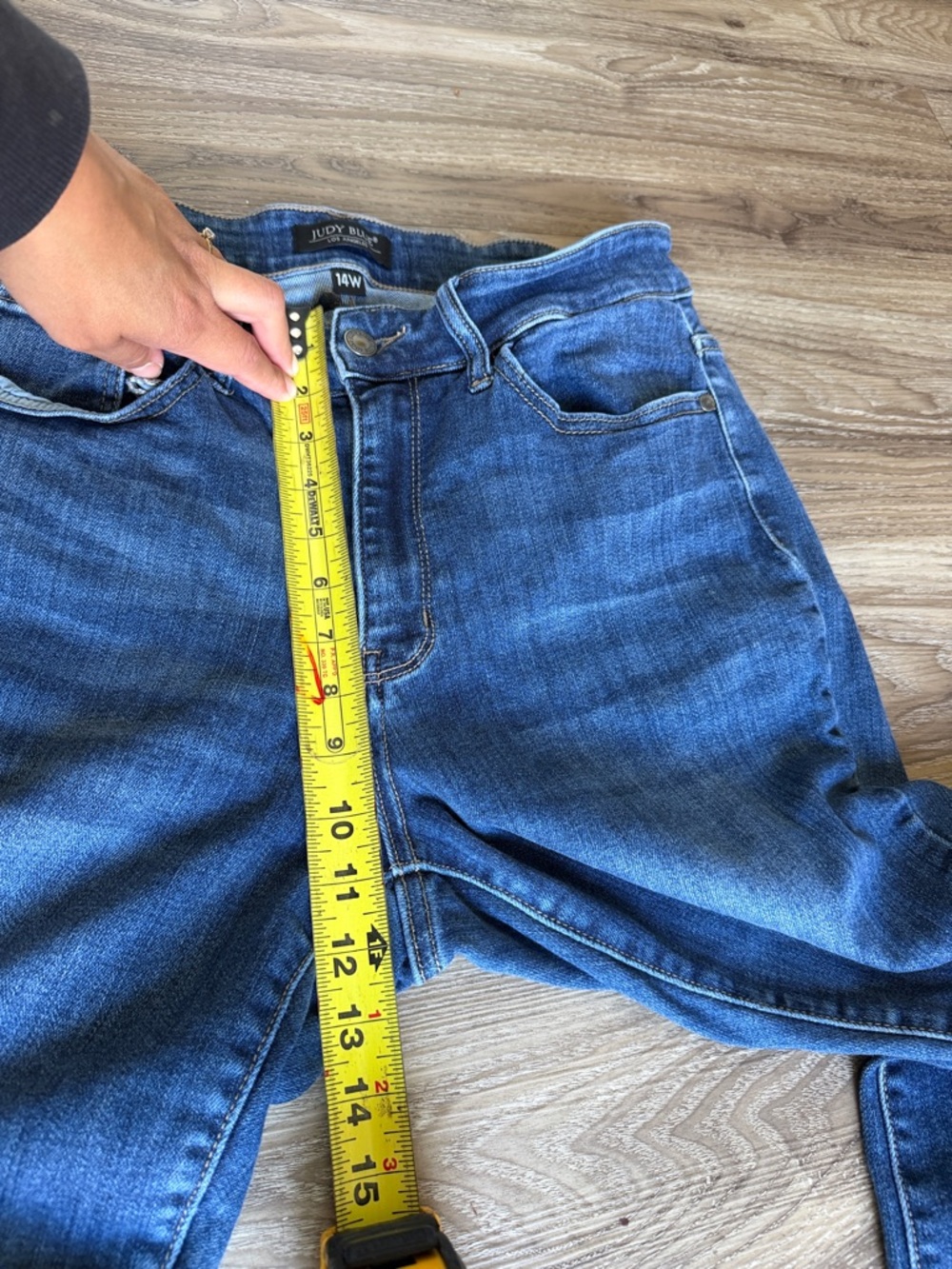 Judy Blue Straight-Leg Blue Jeans Size: 14W - Picture 6 of 10